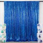 ShinyBeauty Sequin Backdrop 6FTx6FT Royal Blue Wedding Shimmer Fabric Background for Baby Shower, Party Event - Photo Booth Sparkle Sequin Wall