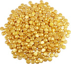 Galashield Flat Glass Marbles for Vases Gold Glass Gems Beads Pebbles Vase Filler (5 LBS, Approx. 540 PCS)