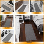 Ottomanson 2' x 3' Shaggy Area Rug - Plush & Cozy Non-Slip Carpet for Bedroom, Living Room & Nursery - Non Shedding & Durable for High-Traffic Areas, Gray