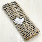 Chardin home Natural Jute Table Runner 13x36 Inch – Vintage Boho Rustic Table Decor – Handwoven Table Runner in Natural Jute and Black – Farmhouse Dining or Console Table Accent