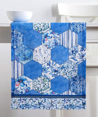 Maison d' Hermine Table Runner 100% Cotton Single Layer Table Runners 72 inches Long Decorative for Home Kitchen Dining Party Wedding Bridal Shower Spring Summer (Summer Blues, 14.50" x 72")