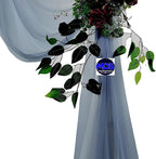 MDS Halloween Chiffon Draping Fabric - 2 Panel, 30" Wide x 75ft Long - Sheer Spooky Arbor & Canopy Drapery for Haunted House Backdrops, Party Ceilings, DIY Costumes & Themed Events - Dusty Blue