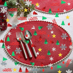 4800pcs Christmas Confetti,Xmas Table Confetti Snowflake Santa Claus Metallic Foil Sequins Glitter Table Scatters for Party Decoration