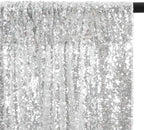 Eternal Beauty Silver Sequin Backdrop, 8x8 Ft Glitter Background Curtains for Shimmer Photography Party Wedding Birthday Back Drop Decor