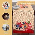 Maison d' Hermine Table Runner 100% Cotton Double Layer Table Runners 108 inches Long for Thanksgiving Christmas Decorations Home Kitchen Dining Party Wedding (Kalahari, 14.5" x 108")