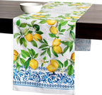 Maison d' Hermine Table Runner 100% Cotton Double Layer Table Runners 72 inches Long Decorative for Home Kitchen Dining Party Baby Shower Wedding Bridal Shower Spring Summer (Cedrat, 14.50" x 72")