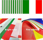 12 Pack Italy Desk Flags Set, Italian Small Mini Table Office Flags With 12" Solid Black Pole, Black Base and Spear Top, Miniature Desktop Flag, Home Decoration, Office Decoration, Festival