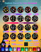 Halloween Christmas Projector Lights Outdoor, 8 Brighter HD Holiday Patterns with Firefly & Ocean Wave Effects, 20 Slides, Waterproof Snowflake Projector with Timer for House Garden Yard Xmas New Year