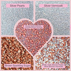 Confect-Rose Gold Edible Cake Sprinkles Mix – Pearl Dragees, Silver & Copper Jimmies, Bronze Sparkling Sugar – White, Rose Gold, Silver Glam Sprinkle Set for Cake Decorating, Baking & Cupcakes- Vegan, Gluten-Free, Nut-Free, Soy-Free, Dairy-Free, Palm O...