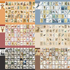 12 Sets 600 Sheets Washi Stickers Book for Journaling, Jungle Animal Sticker, Wild Zoo Sea Animal Aesthetic Scrapbook Dinosaur Sticker Set for Bullet Journal Card Craft Gift Rewards for Kid Notebook