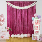 Sugargirl Fuchsia Sequin Backdrop Curtain 4 Panels 2FTx8FT Glitter Fuchsia Background Drapes Sparkle Photography Backdrop for Party Wedding Birthday Wall Decoration
