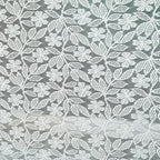 Lace Tablecloth Leaf Pattern Warp Knitting Fabric Solid White Rectangle/Oblong Table Cover for Kitchen Dining Farmhouse Wedding Party Decor Ivory, 55x120 Inch