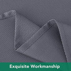 Biscaynebay Textured Fabric Round Tablecloths 60", Dark Grey Water Resistant Table Cloth Small Circle Folding Table Covers for Dining, Kitchen, Wedding, Parties etc Machine Washable