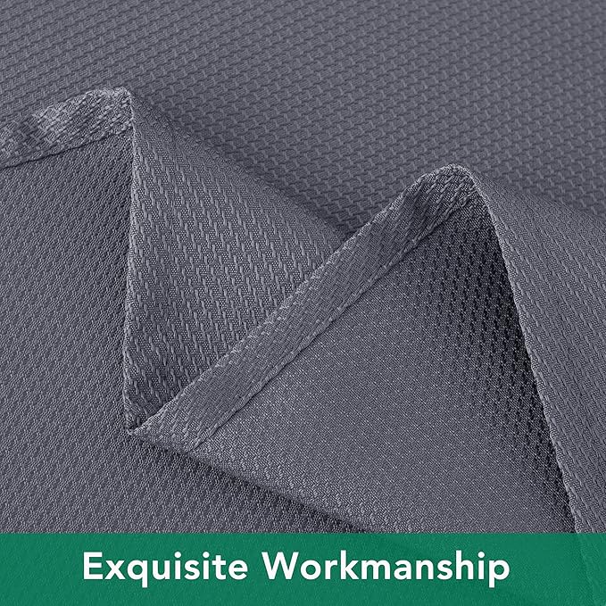 Biscaynebay Textured Fabric Tablecloths 60x84 Inches Rectangular, Dark Grey Water Resistant Tablecloths for Dining, Kitchen, Wedding and Parties etc. Machine Washable