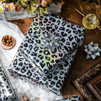 Yarcony Leopard Wrapping Paper Roll, Bold Animals Prints Wrapping Paper, Glitter Black White Cheetah Gift Wrap w/Metallic Shine for Birthday, Graduatios, Bachelorette, Christmas (17 Inch X 33 Feet)