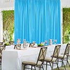 AK TRADING CO. 10 feet x 10 feet Polyester Backdrop Drapes Curtains Panels with Rod Pockets - Wedding Ceremony Party Home Window Decorations - Turquoise