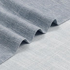 Vision Home Blue Pinch Pleated Semi Sheer Curtains Textured Light Filtering Window Curtains 120 inch for Living Room Bedroom Rayon Blend Chambray Blue Pinch Pleat Drapes with Hooks 2 Panels 40"Wx120"L