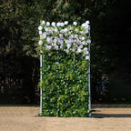 Artificial Flower Wall Panels, Luxury 5D Silk Floral Backdrop Decor for Wedding Celebrations, Festive Party and Home Decorating, Quick Assembly and Storage, Both Eco ＆ Pet Friendly, 4 ft*8ft.