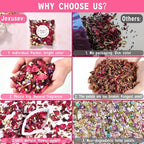 20 Pack Prefilled Confetti Packets,Biodegradable Flower Petals, Real Dried Flower Petals Individual Packing Rose Petals Wedding Send Off Ideas (Pink Flower Petal)