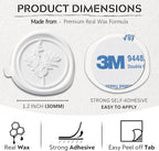 Wax Seal Stickers (60 Pcs, 3 Designs in 1 Pack) Premium Envelope Seal Stickers for Wedding Invitation Envelopes, Adhesive Wax Seals, Perfect for Seating Chart, Gift Wrapping