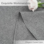 maxmill Round Linen Textured Tablecloth Spill-Proof Stainproof Wrinkle Free Washable Fabric Table Cloth for Circular Table Cover, Dining Room Buffet Banquet Parties Holiday Dinner, 70 Inch, Dark Grey