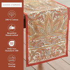 Maison d' Hermine Table Runner 100% Cotton Double Layer Table Runners 72 inches Long for Thanksgiving Christmas Decorations Home Kitchen Dining Party Wedding (Kashmir Paisley, 14.5" x 72")