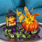 HappyFiller Fall Thanksgiving Decoration 720 Pcs Purple Acrylic Diamonds Gems,Wedding Diamond Confetti Party Favor,Table Scatters,Treasure Gemstones,Floral Home Centerpieces,Mix 0.8" and 0.4"