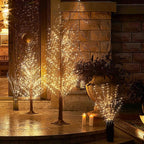 Hairui Lighted Brown Twig Branches Plug in with Dimmer and Timer 32IN 200 LED Fairy Lights, Lighted Willow Branches for Indoor Outdoor Home Room Christmas Decoration (Vase Excluded)
