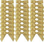 50pcs/pak 1-1/2" Mini Metallic Gold Ribbon Bows Without Twist Ties for Crafts Candy Packing Decor Christmas Halloweeen Decoration (W.Gold)