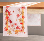 Maison d' Hermine Table Runner 100% Cotton Single Layer Table Runners 48 inches Long for Thanksgiving Christmas Decorations Home Kitchen Dining Party Wedding (Crystal Star, 14.5" x 48")