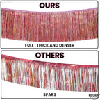 KatchOn, XtraLarge Pink Fringe Banner - 6.5 Ft,Pack of 2 | Fringe Garland, Pink Streamers for Birthday,Gender Reveal, Bachelorette Party Decorations | Flamingo Party Decorations