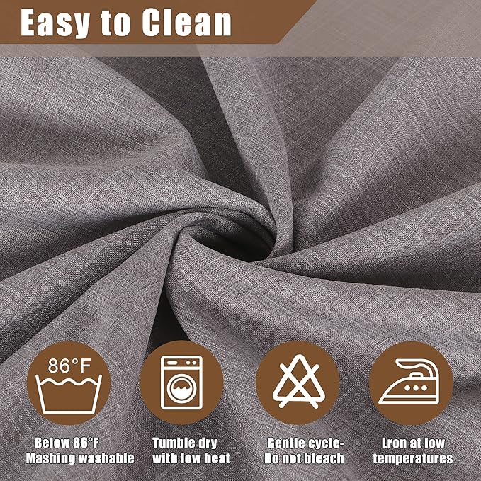 Fitable Faux Linen Tablecloth Square Wrinkle Resistant Fabric Neutral Table Cloth, Indoor Outdoor Table Cover for Kitchen Dining, Birthday Party, Farmhouse (Stone, 54 x 54 Inch)