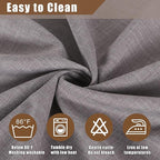 Fitable Faux Linen Tablecloth Square Wrinkle Resistant Fabric Neutral Table Cloth, Indoor Outdoor Table Cover for Kitchen Dining, Birthday Party, Farmhouse (Stone, 54 x 54 Inch)