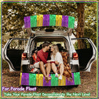 4 Pack 10 Feet Green Gold Purple Foil Fringe Garland Metallic Tinsel Streamers Banner Fringe Backdrop Banner for Parade Floats Mardi Gras Birthday Party Homecoming Decoration (Green Gold Purple)…