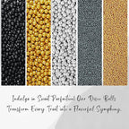 Confect Edible Galaxy Sprinkles | Sprinkles for Cakes & Cupcakes Decoration | pack of 5 Mix Black, Champagne Gold, Sliver, Grey & Golden Pearl | Vegan, Gluten-Free, Nut-Free, Soy-Free, Dairy-Free, Palm Oil-Free- 5 Oz