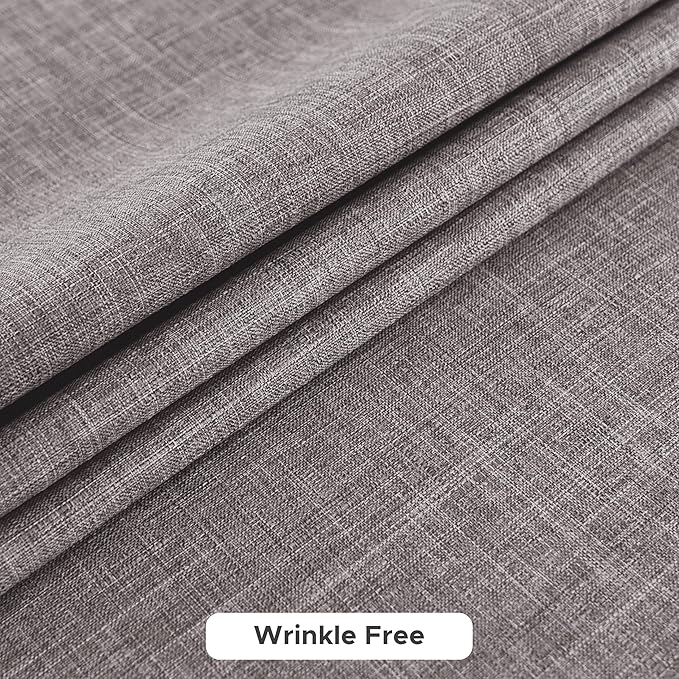 Fitable Faux Linen Tablecloths for Rectangle Tables: Water & Stain Resistant Farmhouse Table Cloth, Washable Burlap Textured Table Covers for Kitchen Dining Party(2 Pack, 52x70 Inch, Stone)