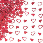 Red Love Heart Table Confetti - Valentines Day Party Foil Metallic Sequins Sprinkles Decorations, 60g