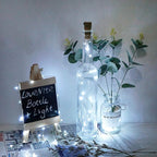 Wine Bottle Lights with Cork, 12 Pack Battery Operated 12 LED Cork Shape Silver Wire Colorful Fairy Mini String Lights(No Bottles) for DIY, Party, Christmas, Wedding Decor (Cool White)