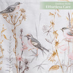 Maison d' Hermine Table Runner 100% Cotton Single Layer Table Runners 108 inches Long Decorative for Home Dining Party Wedding Bridal Shower Spring Summer (Meadow Florals - Beige, 14.50" x 108")