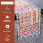 Maison d' Hermine Table Runner 100% Cotton Single Layer Table Runners 72 inches Long for Thanksgiving Christmas Decorations Home Kitchen Dining Party Wedding (Ispahan, 14.5" x 72")