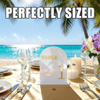 Arch Wedding Table Numbers 1-15 with Stands, 5" X 7" Double Sided Acrylic Wedding Sign Holders, Durable Non-Fading Table Number for Wedding Reception, Events, and Centerpieces