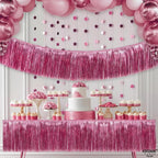 KatchOn, XtraLarge Pink Fringe Banner - 6.5 Ft,Pack of 2 | Fringe Garland for Birthday Party | Pink Streamers for Gender Reveal, Bachelorette Party Decorations | New Years Eve Decorations