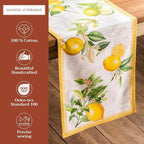 Maison d' Hermine Table runner 100% Cotton Double Layer Table Runners 72 inches long Decorative for Home Kitchen Dining Party Baby Shower Wedding Bridal Shower Spring Summer (Limoncello, 14.50" x 72")