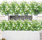 AmyHomie 20 Bundles Artificial Flowers for Outdoor Outside Spring Summer Decoration UV Resistant Faux Flowers No Fade Fake Plastic Plants Garden Porch Window Box Decorating