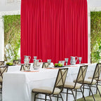 AK TRADING CO. 10 feet x 10 feet Polyester Backdrop Drapes Curtains Panels with Rod Pockets - Wedding Ceremony Party Home Window Decorations - RED (DRAPE-5x10-RED) (Pack of 24)