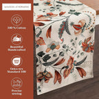 Maison d' Hermine Table Runner 100% Cotton Double Layer Table Runners 72 inches Long for Thanksgiving Christmas Decorations Home Kitchen Dining Party Wedding (Dalida, 14.5" x 72")