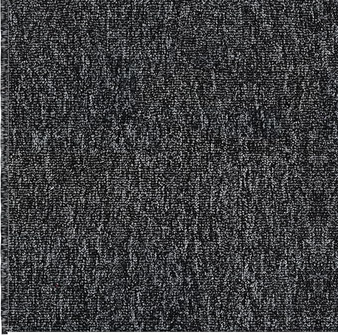 Ottomanson 2'7" x 30' Ultra-Thin Hallway Runner Rug - Durable Non-Slip Carpet for High-Traffic Areas - Fits Under Doors for Seamless Entry - Ideal for Kitchen, Entryway, Bedroom & Living Room, Black