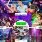Party Lights DJ Disco Lights, Sound Activated Disco Ball Strobe Stage Light Star Ocean Projector with Remote Control for Home Decoration Parties Gift Club Bar Festival Christmas Birthday Wedding
