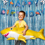 Blue Tinsel Curtain Party Backdrop - GREATRIL Foil Curtain Party Photo Streamers Backdrop for Frozen/Mermaid/Under Sea/Baby Party Decorations - Pack of 2