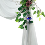 MDS Halloween Chiffon Draping Fabric - 2 Panel, 30" Wide x 40ft Long - Sheer Spooky Arbor & Canopy Drapery for Haunted House Backdrops, Party Ceilings, DIY Costumes & Themed Events - Gray